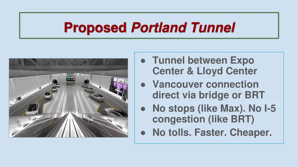 proposed portland tunnel