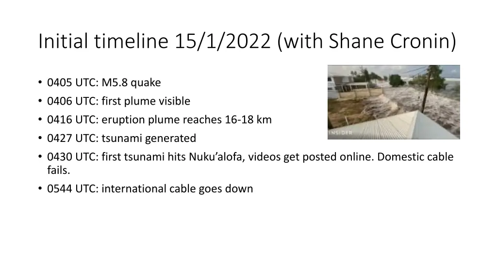 initial timeline 15 1 2022 with shane cronin