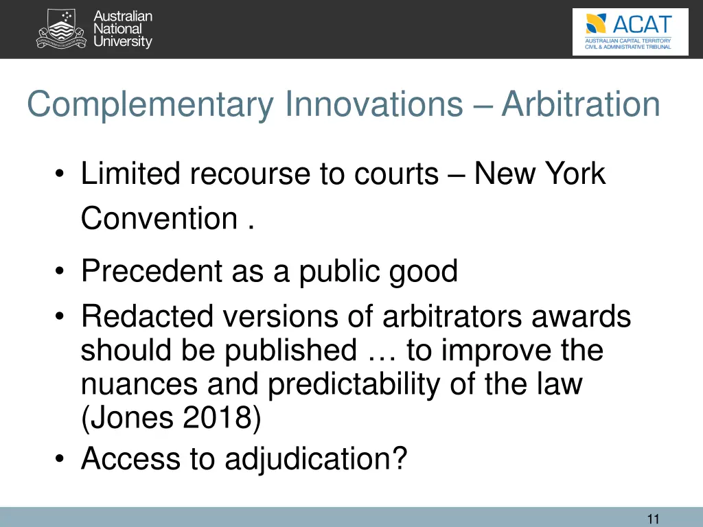 complementary innovations arbitration