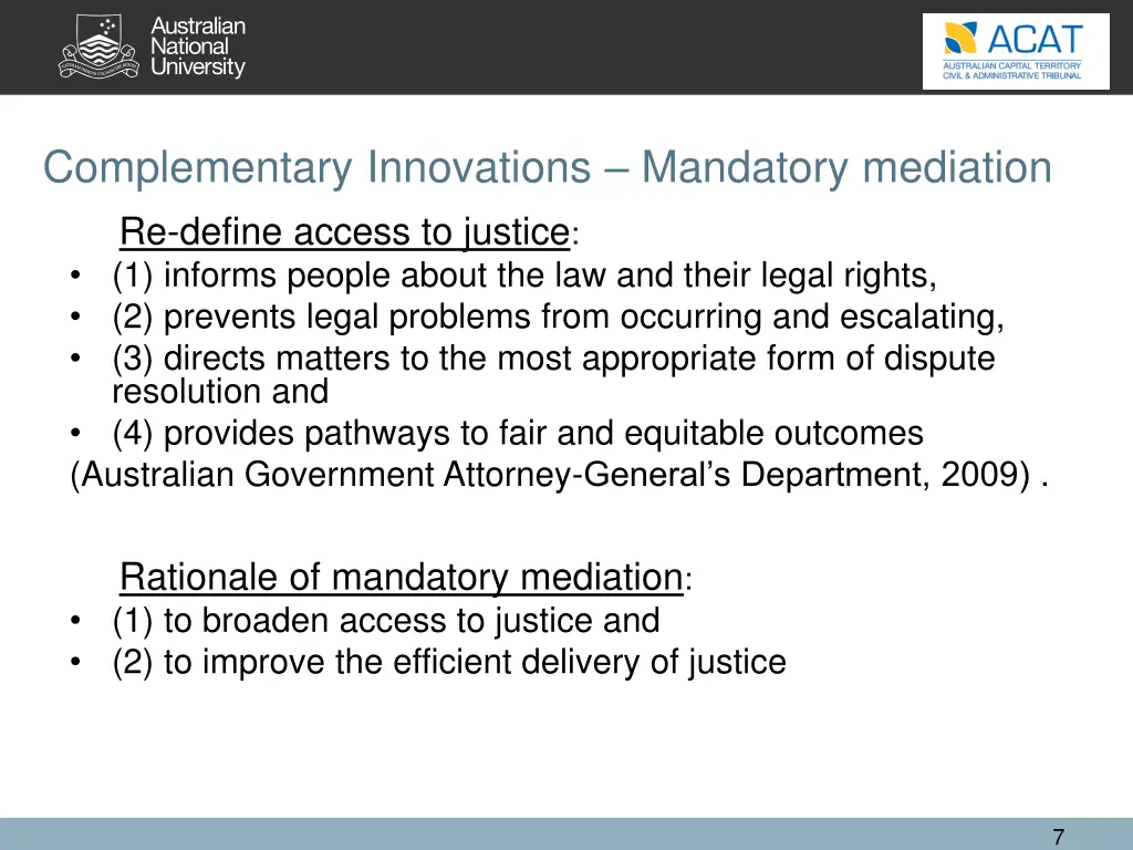 complementary innovations mandatory mediation