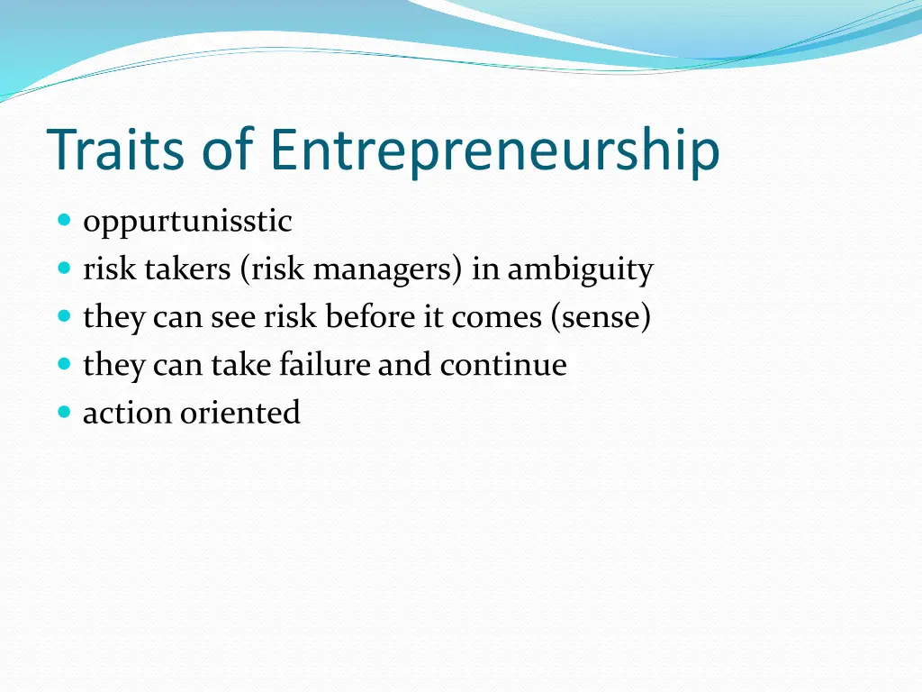 traits of entrepreneurship