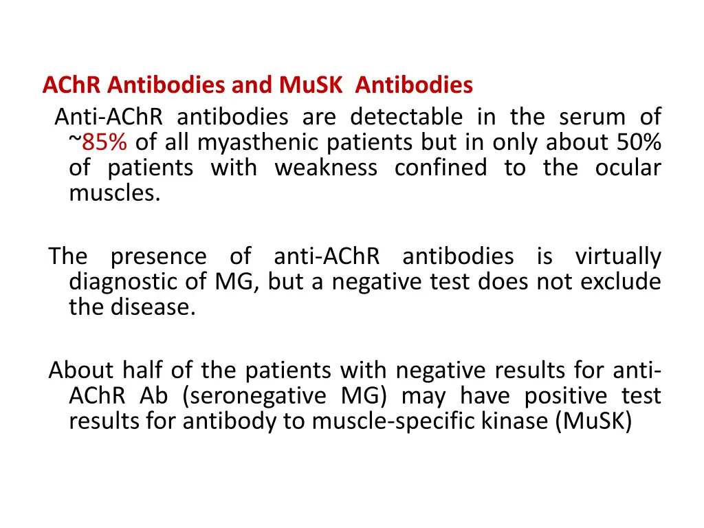 achr antibodies and musk antibodies anti achr