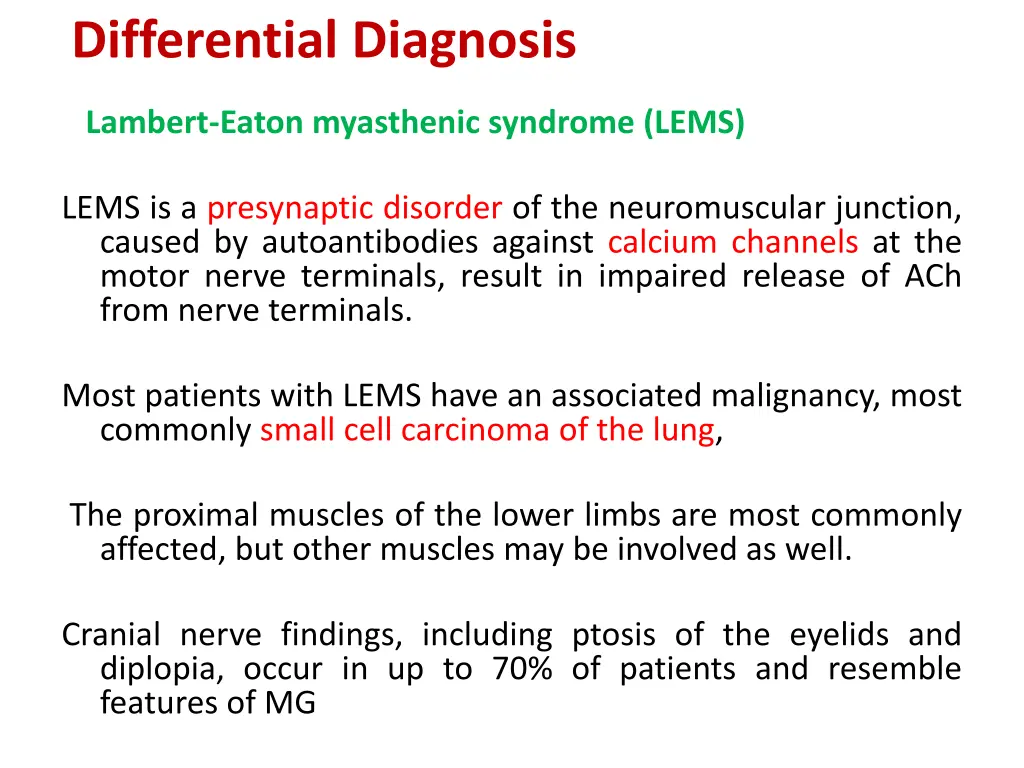 differential diagnosis