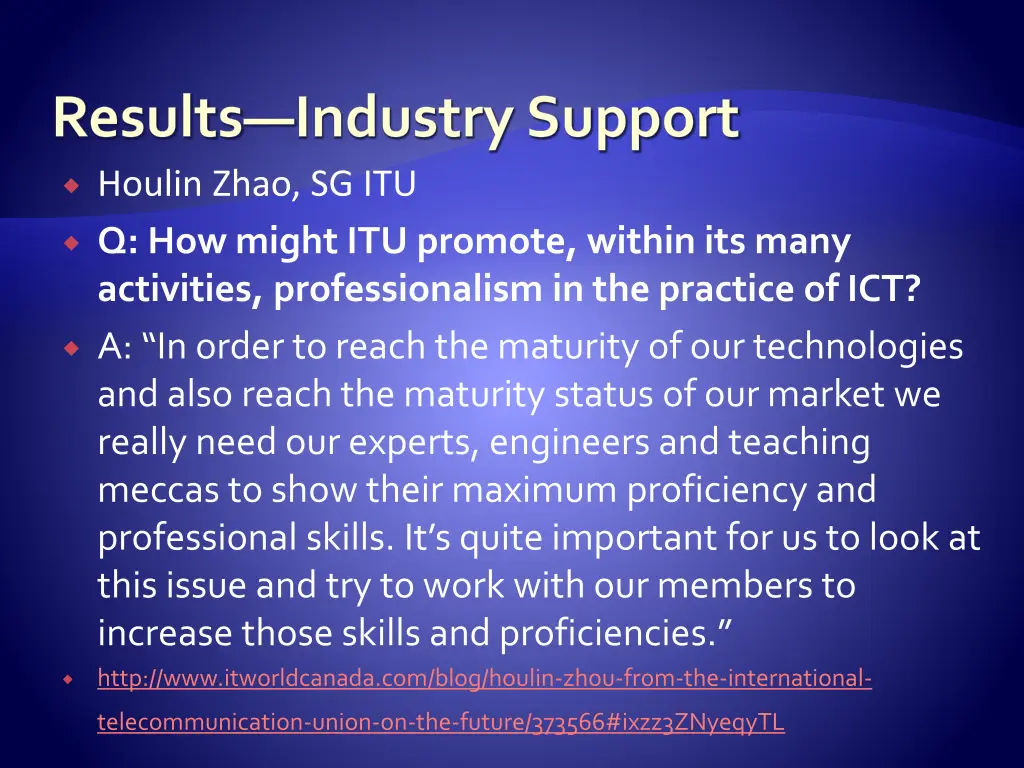 results industry support 3