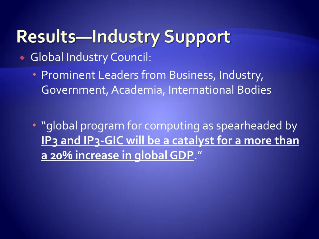 results industry support 5