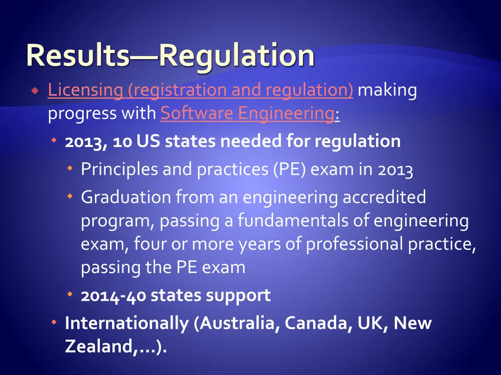 results regulation