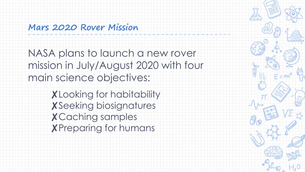 mars 2020 rover mission