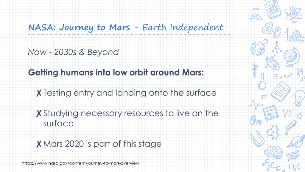 nasa journey to mars earth independent