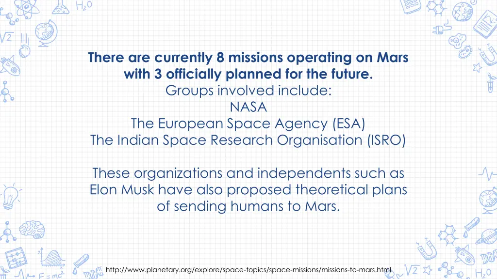 there are currently 8 missions operating on mars