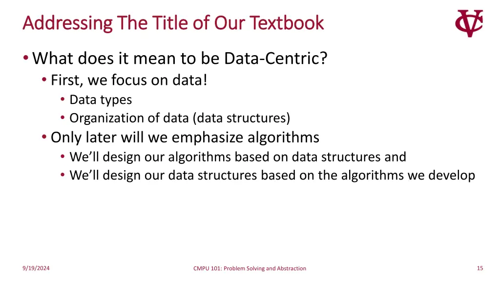 addressing the title of our textbook addressing