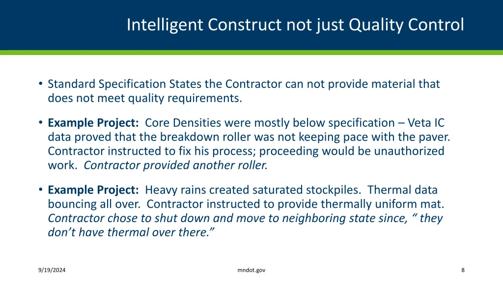 intelligent construct not just quality control