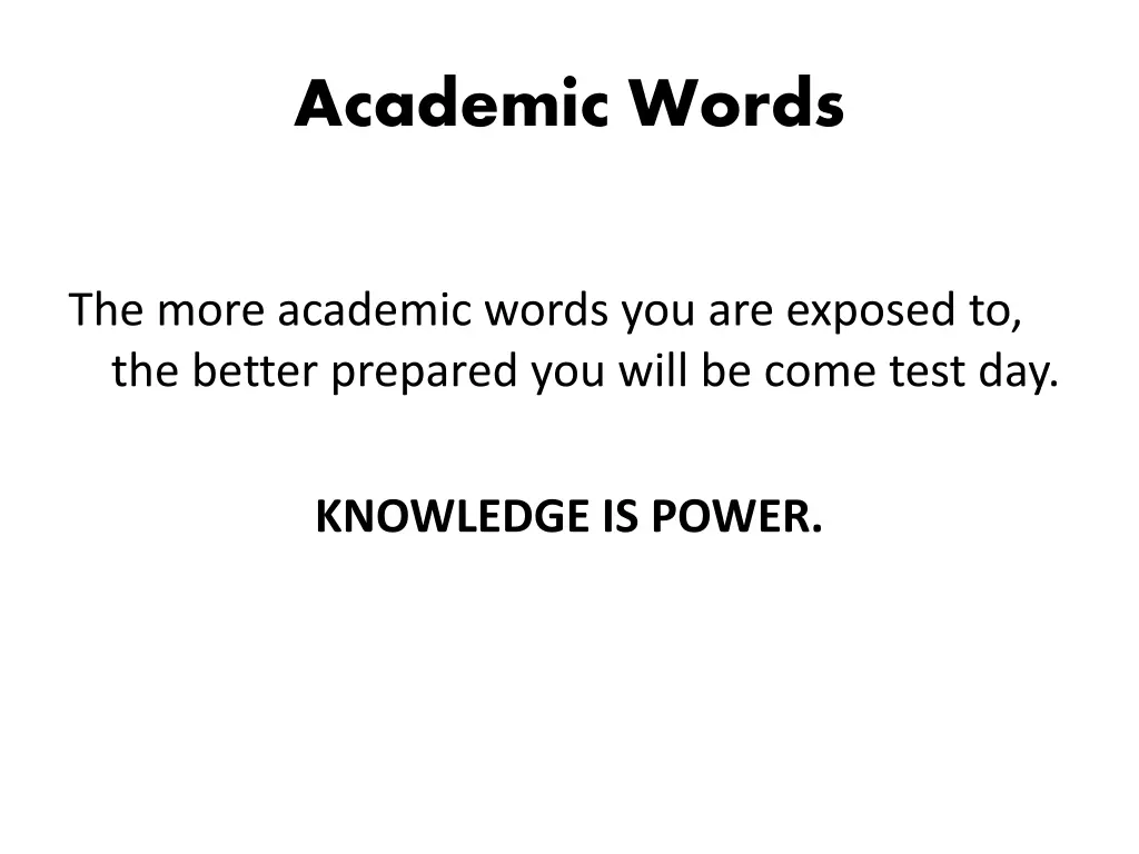 academic words