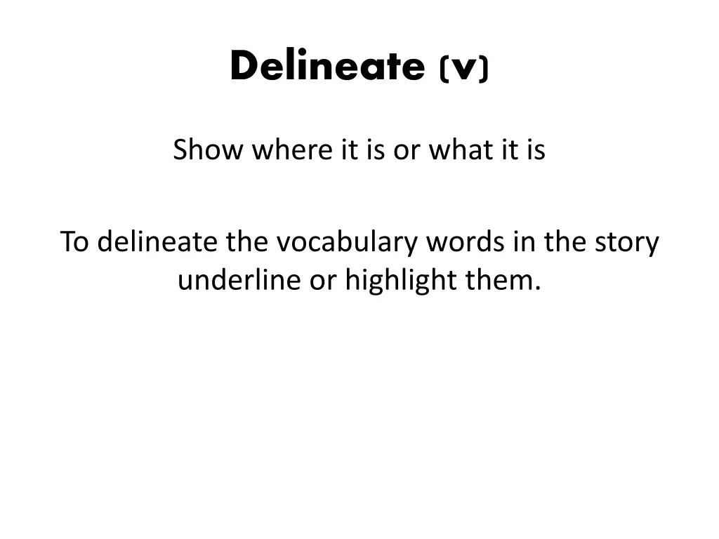 delineate v