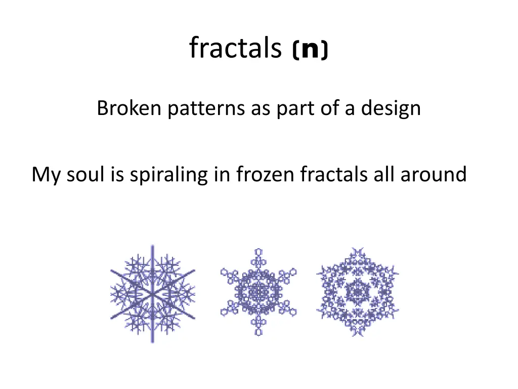 fractals n