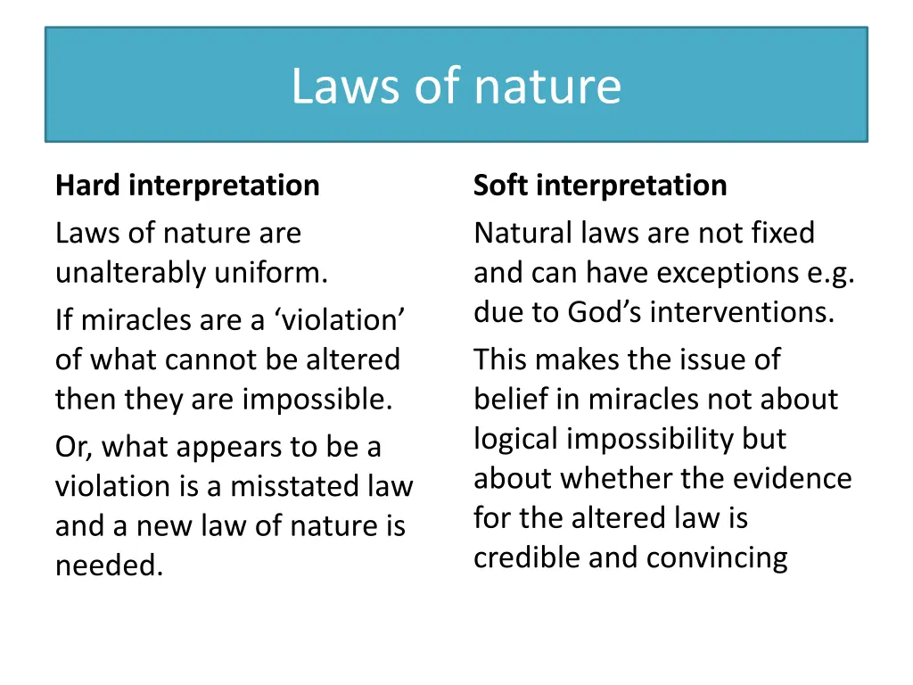 laws of nature