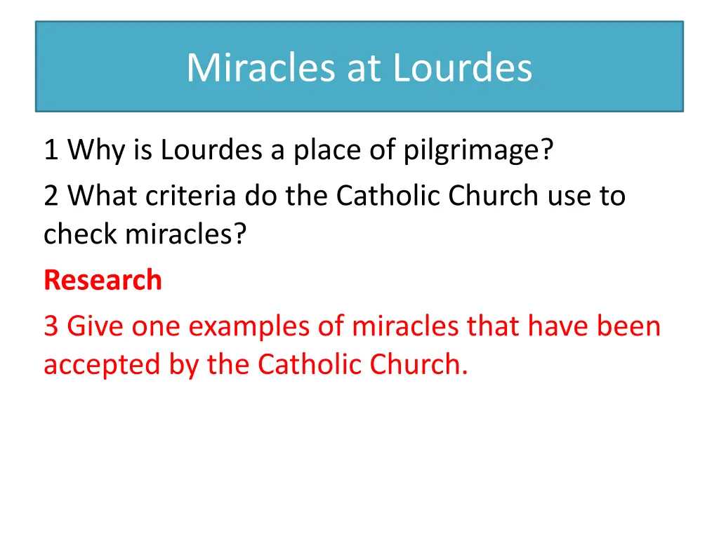 miracles at lourdes