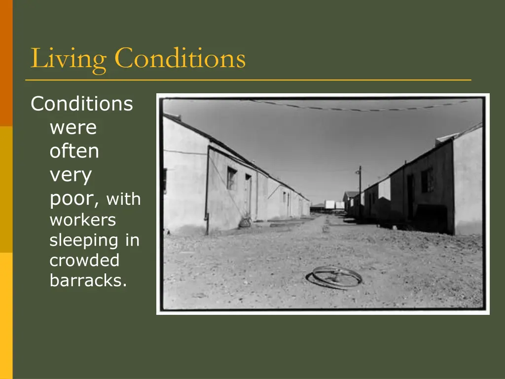 living conditions