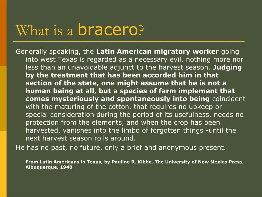 what is a bracero 1