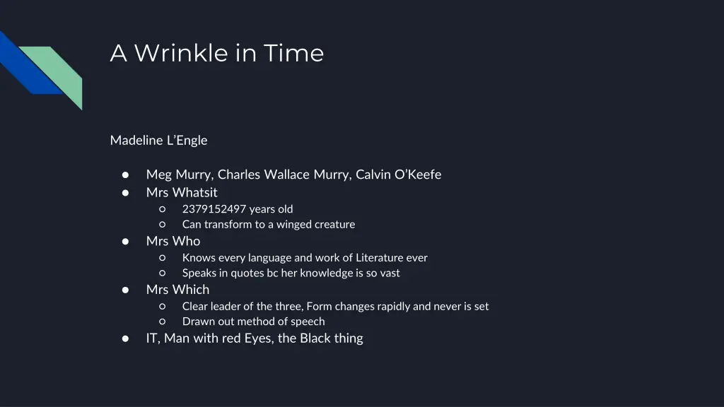 a wrinkle in time