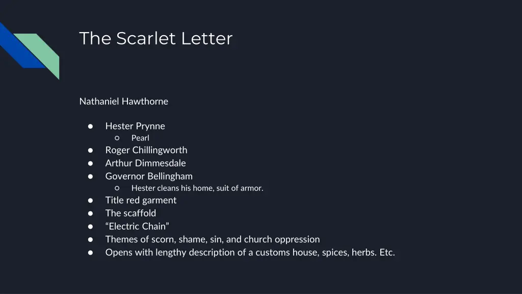 the scarlet letter