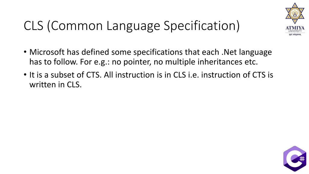 cls common language specification