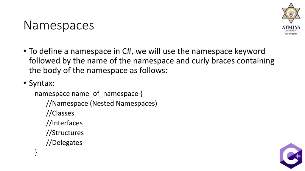 namespaces 1