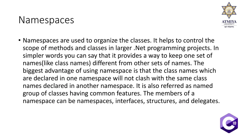 namespaces