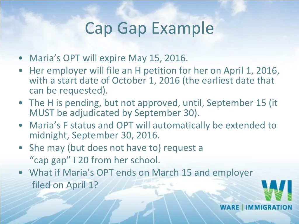 cap gap example