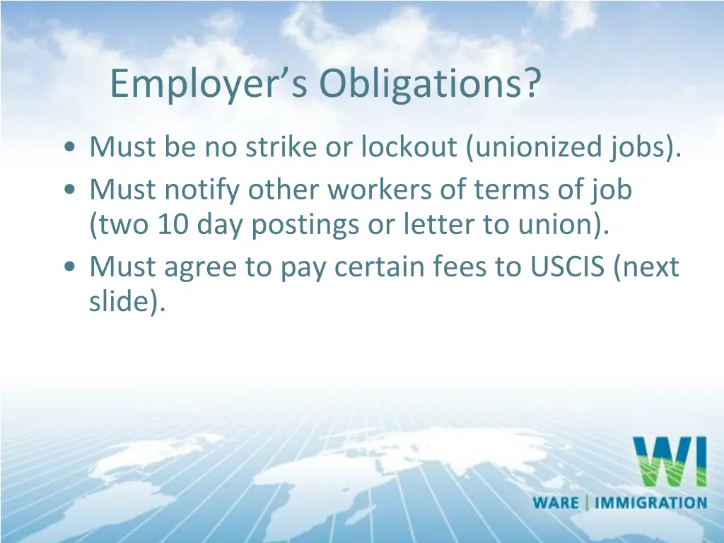 employer s obligations