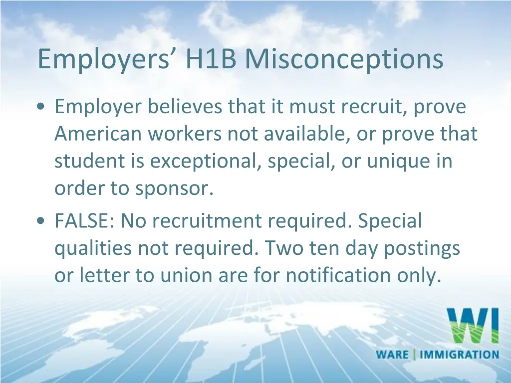 employers h1b misconceptions