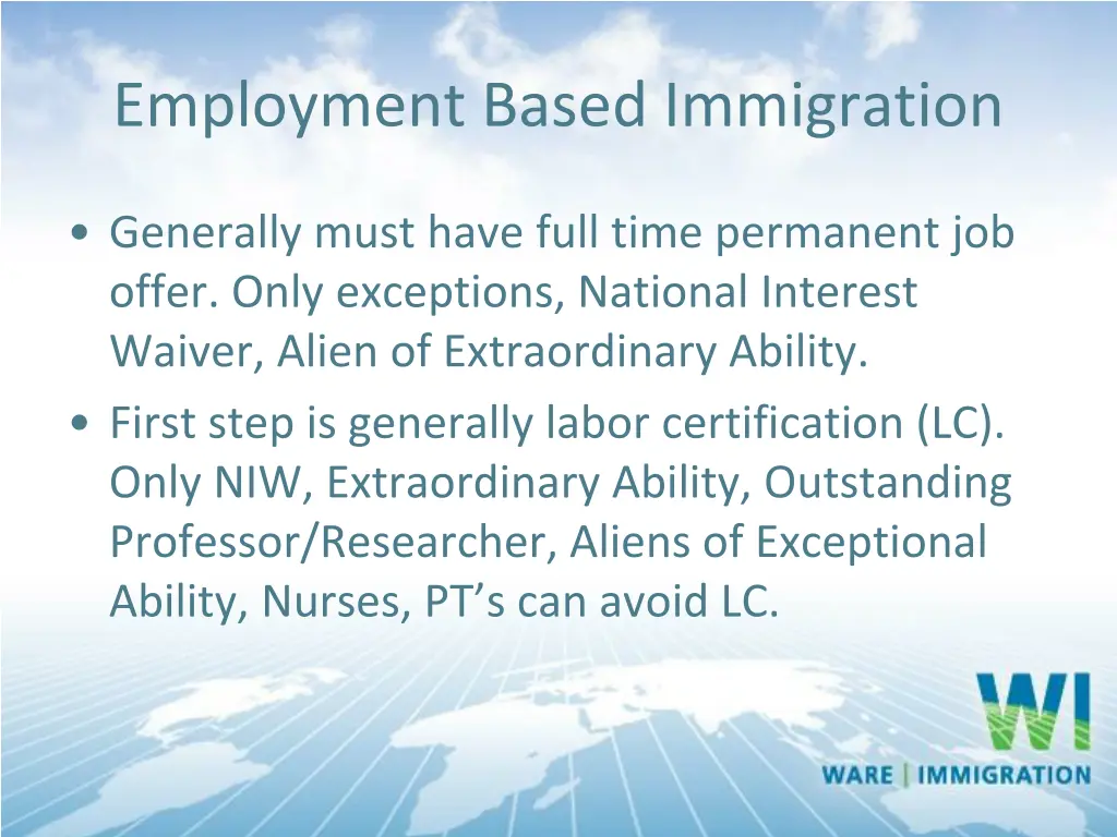 employment based immigration