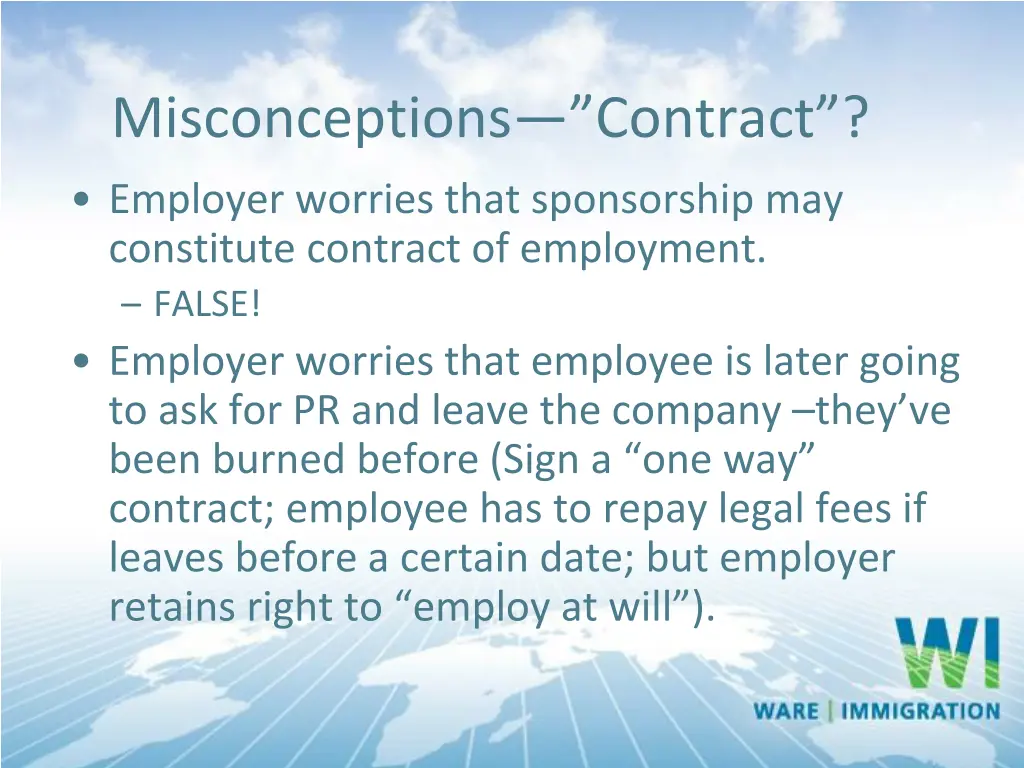 misconceptions contract