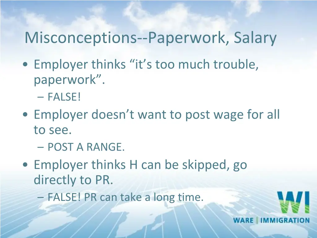 misconceptions paperwork salary