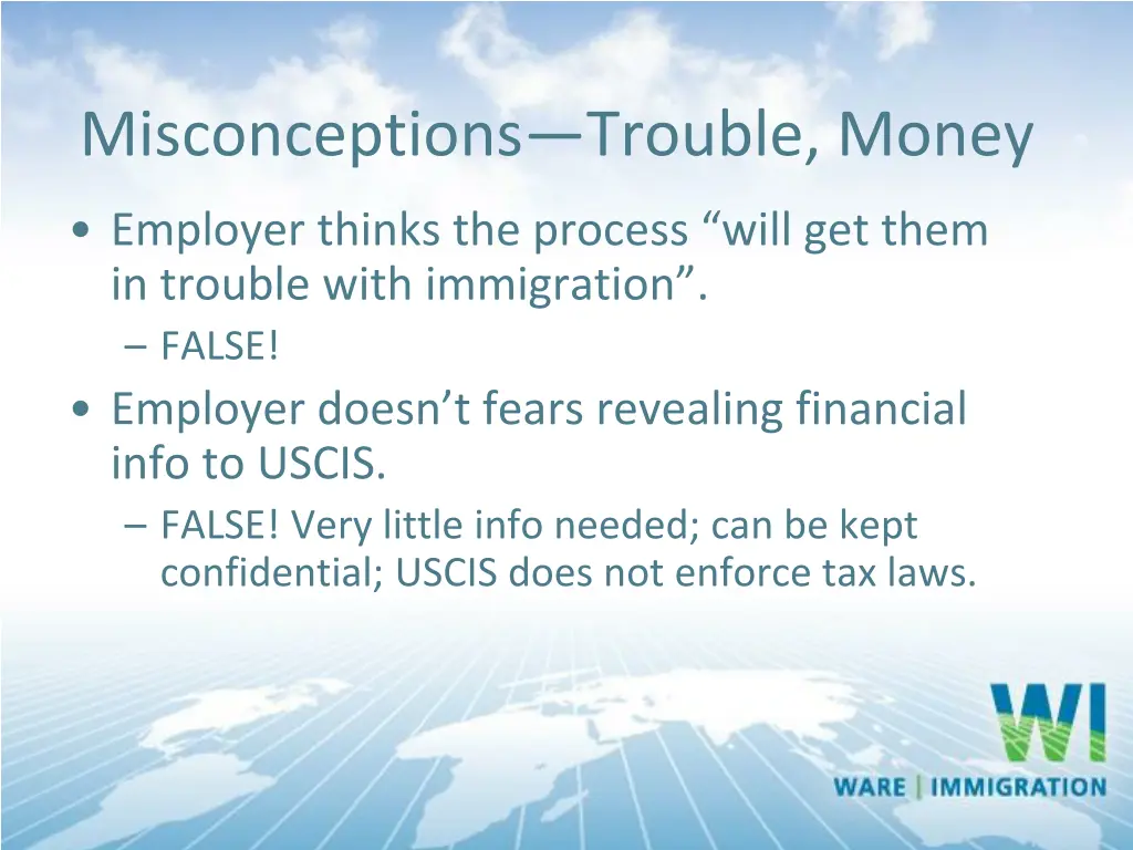 misconceptions trouble money