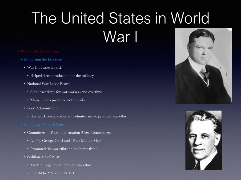 the united states in world war i 1