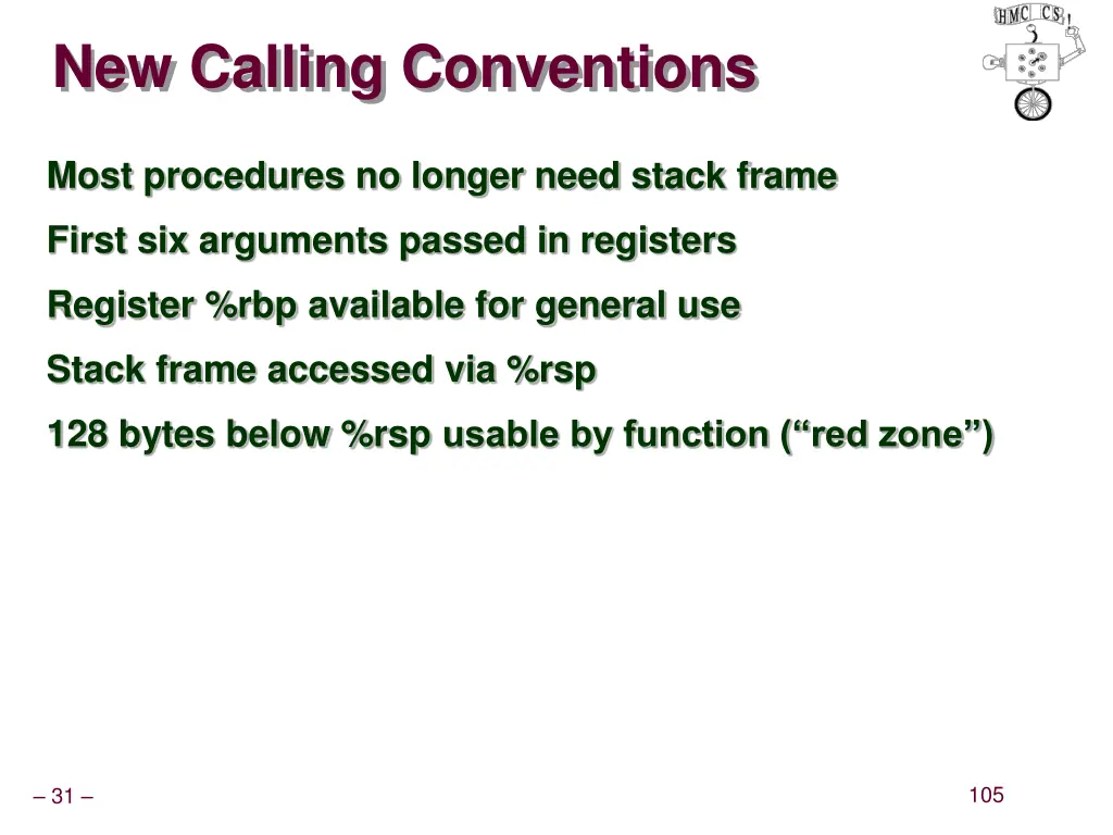 new calling conventions