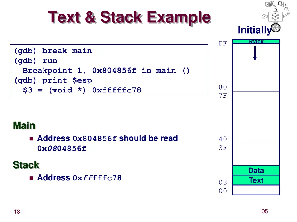 text stack example