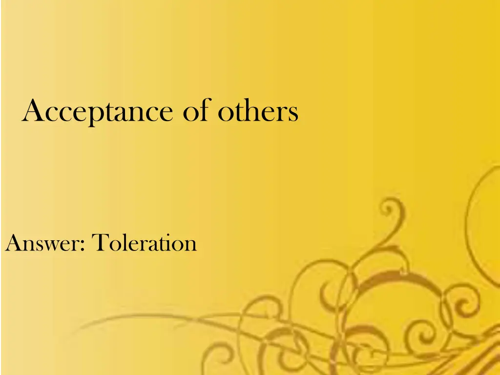 acceptance of others