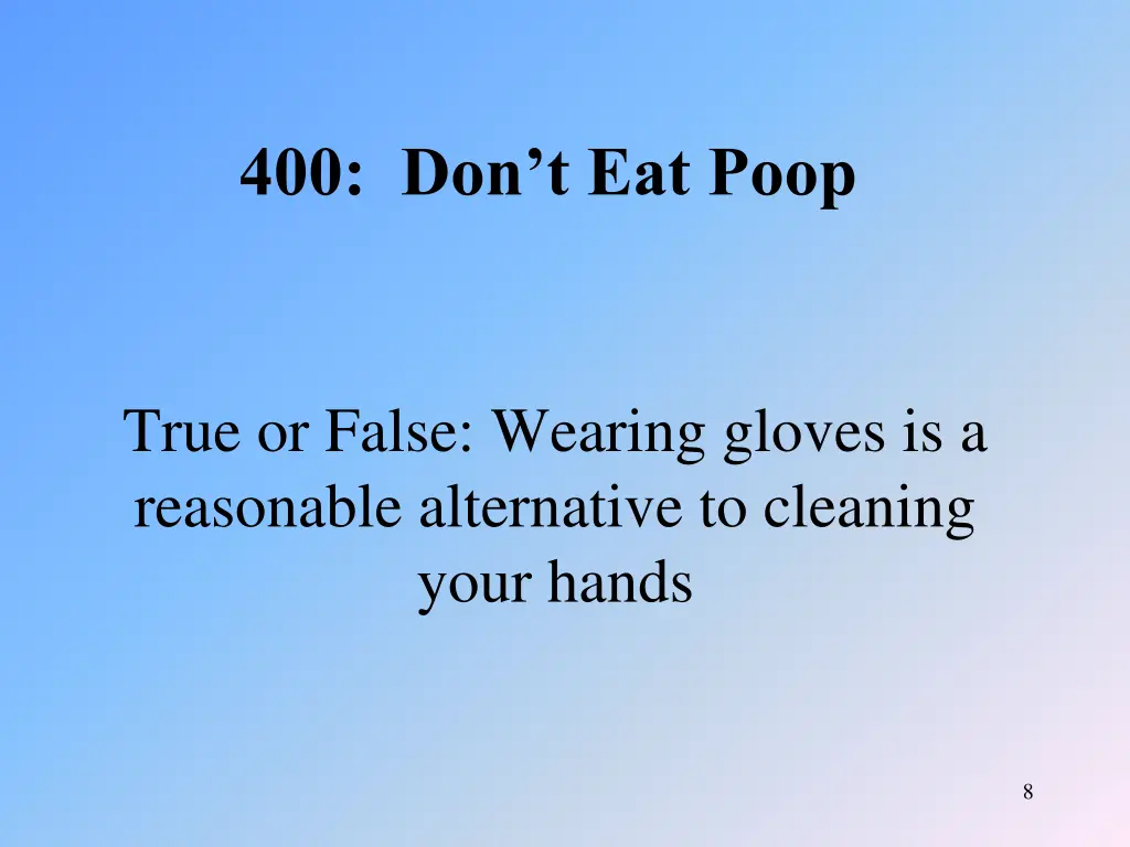 400 don t eat poop