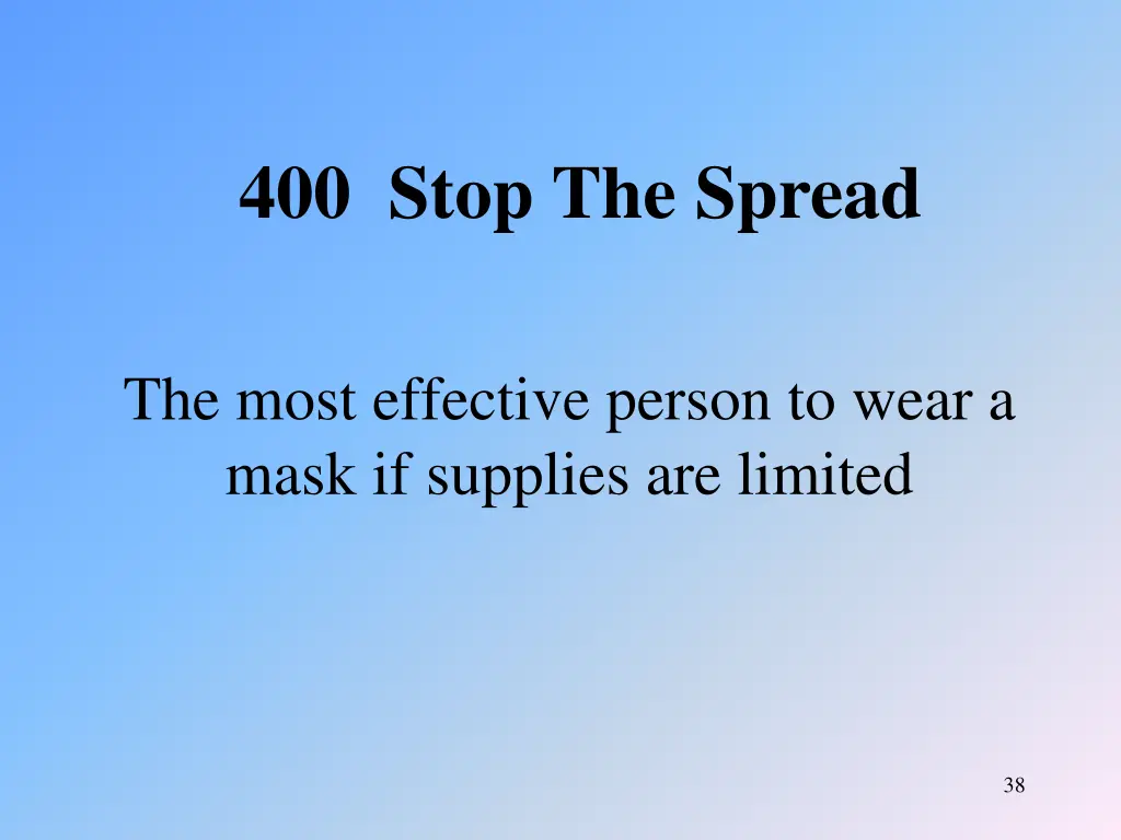 400 stop the spread