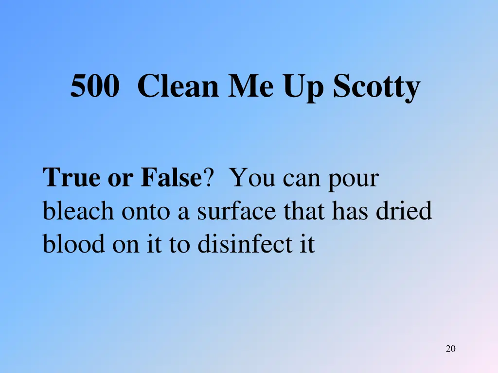 500 clean me up scotty