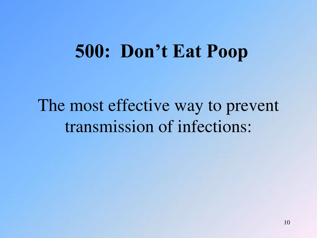 500 don t eat poop