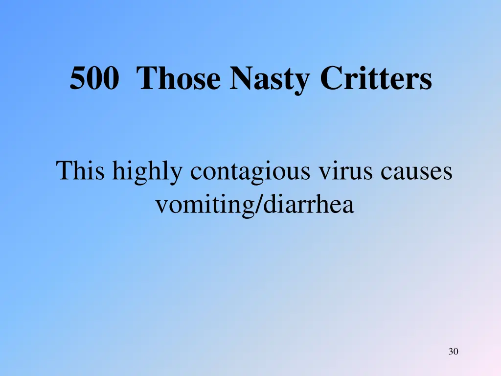 500 those nasty critters