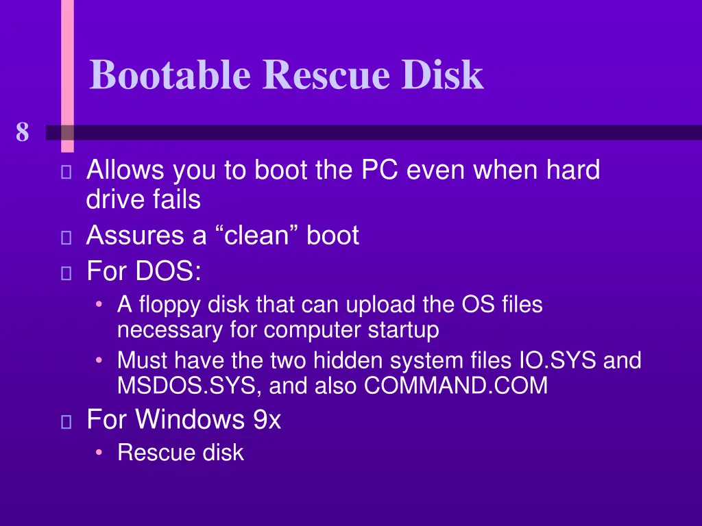 bootable rescue disk