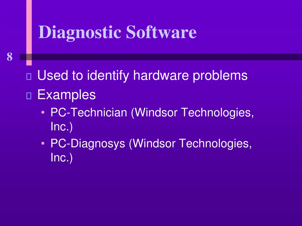 diagnostic software