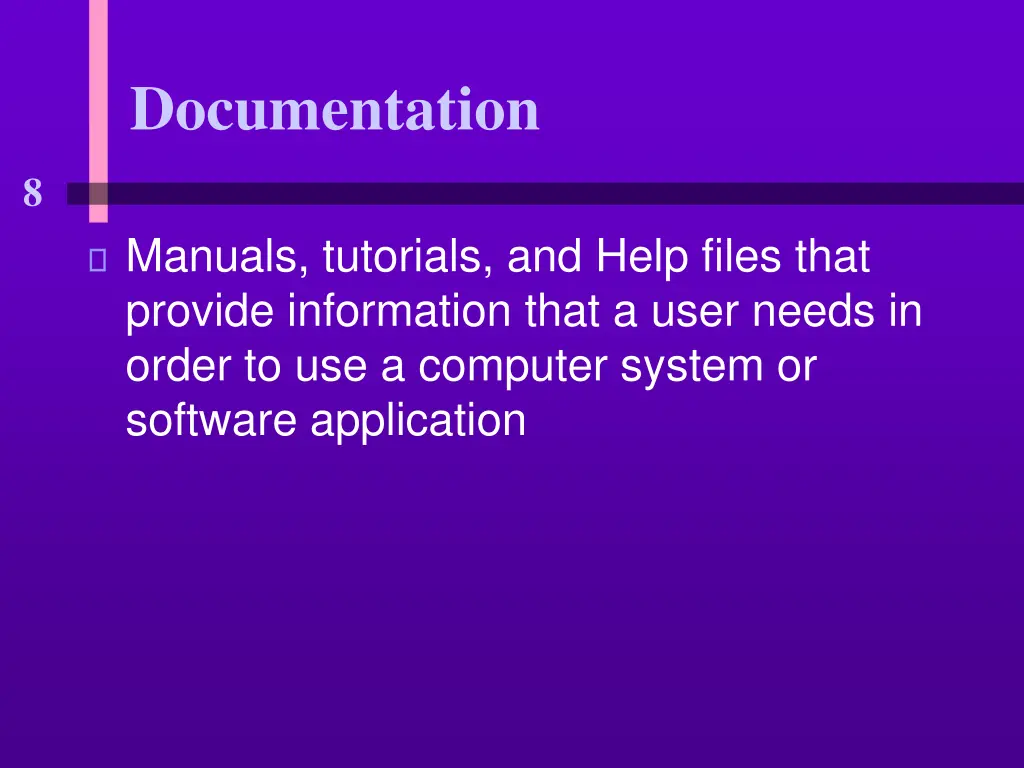 documentation