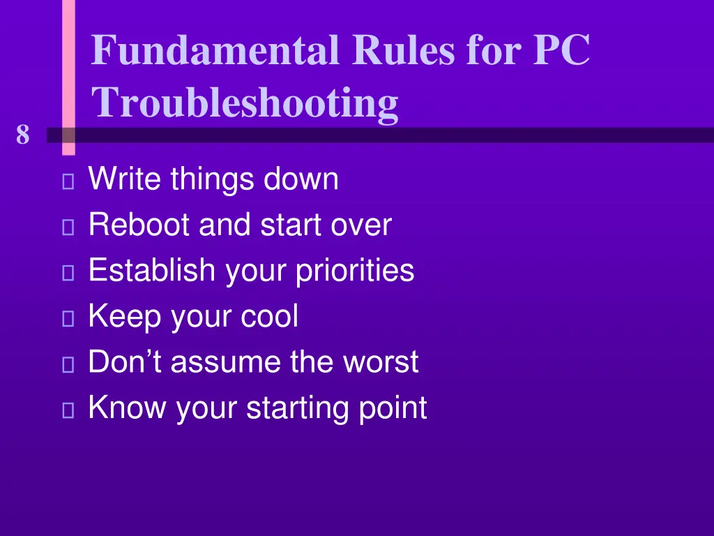 fundamental rules for pc troubleshooting 1