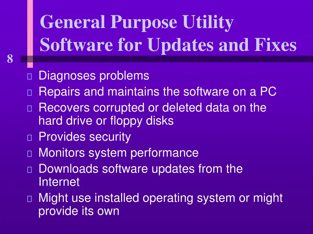 general purpose utility software for updates