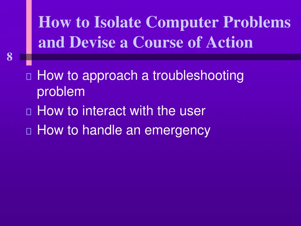 how to isolate computer problems and devise