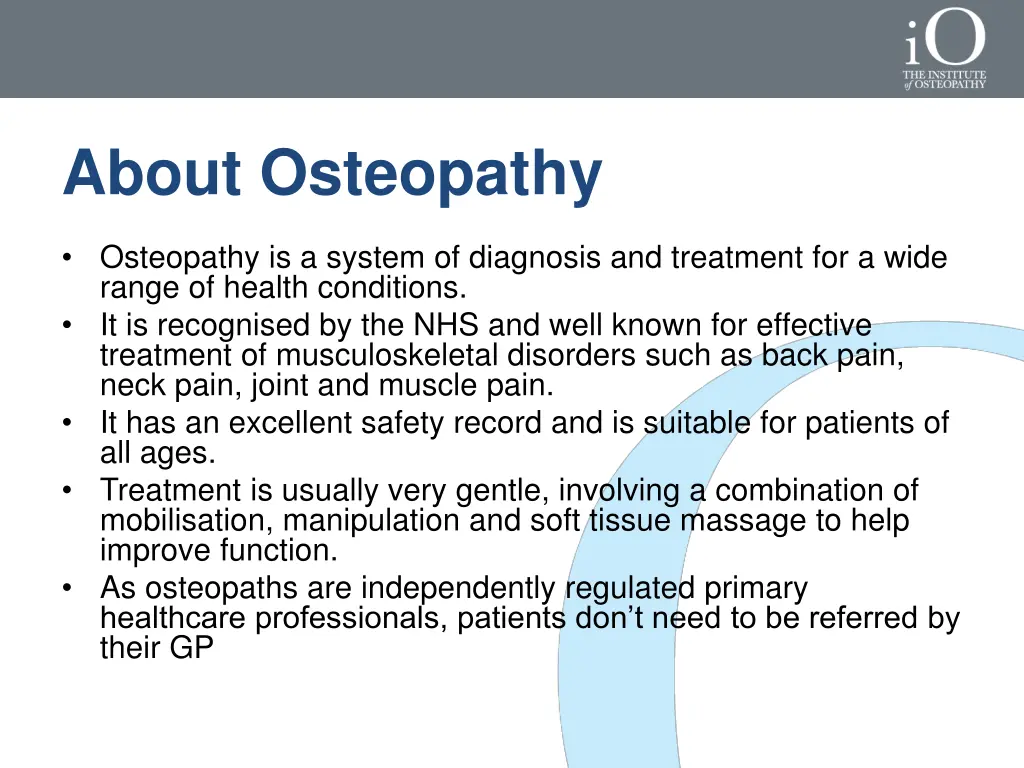 about osteopathy